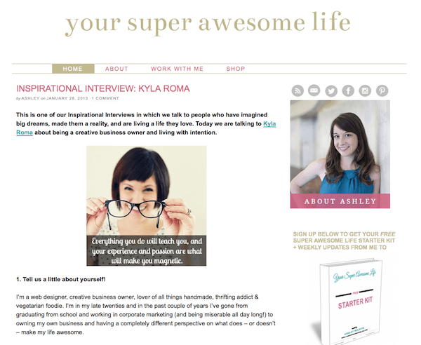 Interview with Your Super Awesome Life
