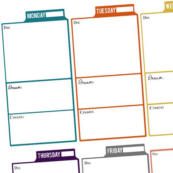 Free Printable Weekly Planner Preview