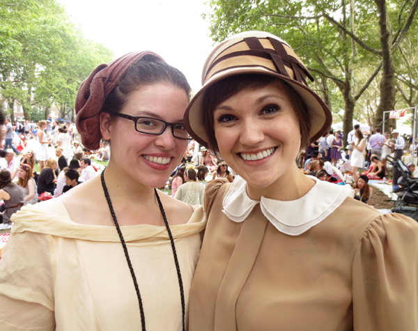 bridget and I with the crowd at the Jazz Age Garden Party