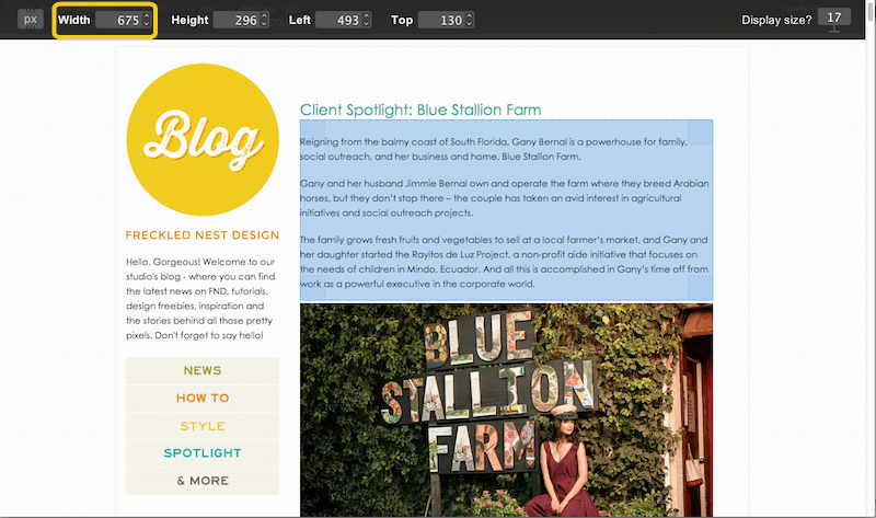 Measure Your Blog Column Width So Images Fit Your Blog And Load Quickly
