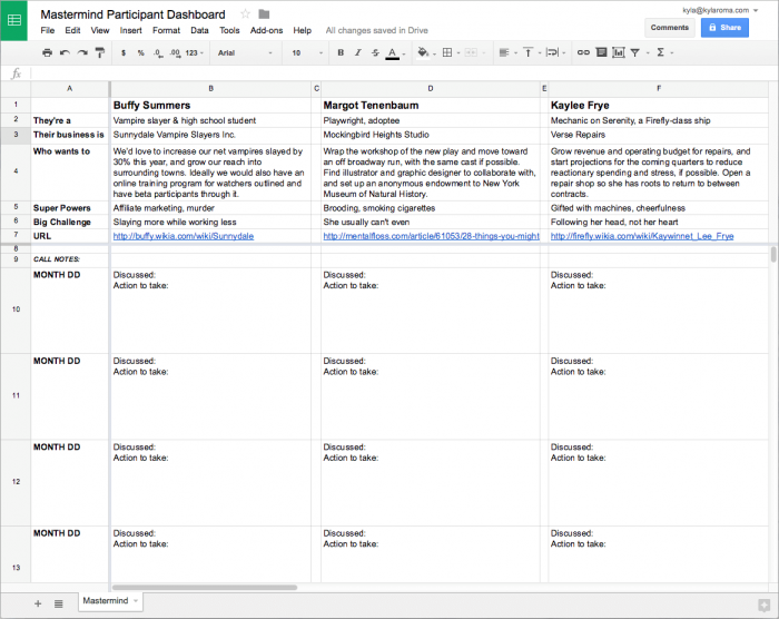 Mastermind Call Tracker