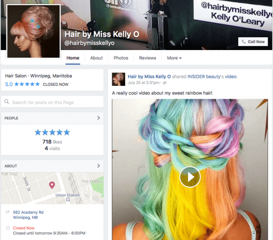 Rainbow hair by Kelly O in Winnipeg Manitoba
