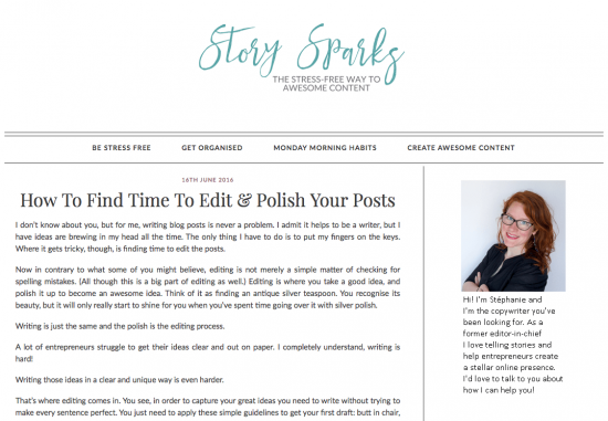Story sparks - copywriter for business owners